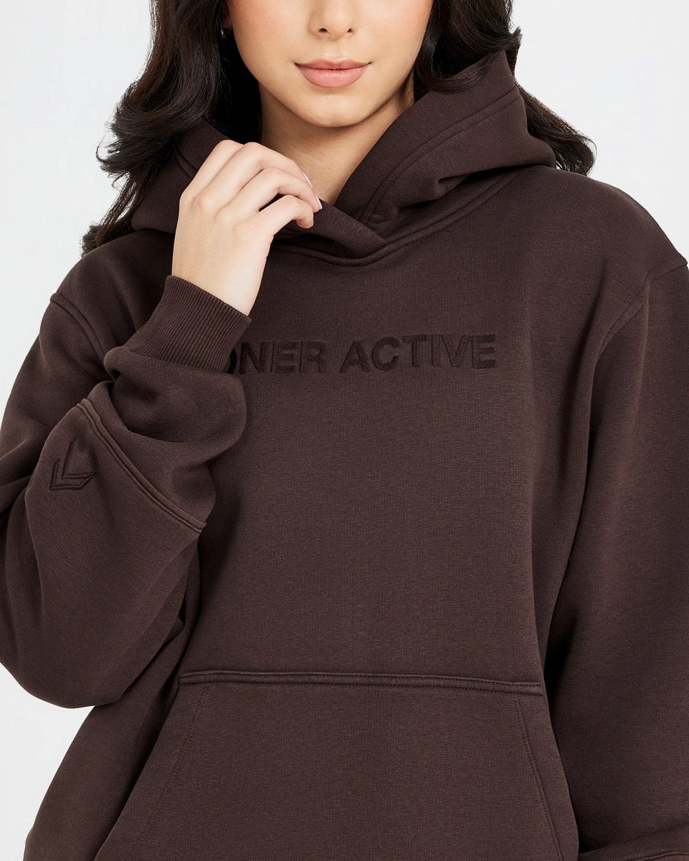 70% Cocoa Oner Active Classic Lounge Oversized Hoodie | 6417MLKDR