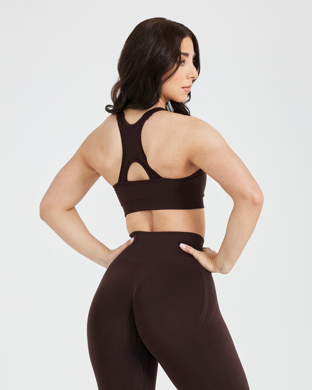 70% Cocoa Oner Active Effortless Seamless High Neck Bralette | 6283WXLJC