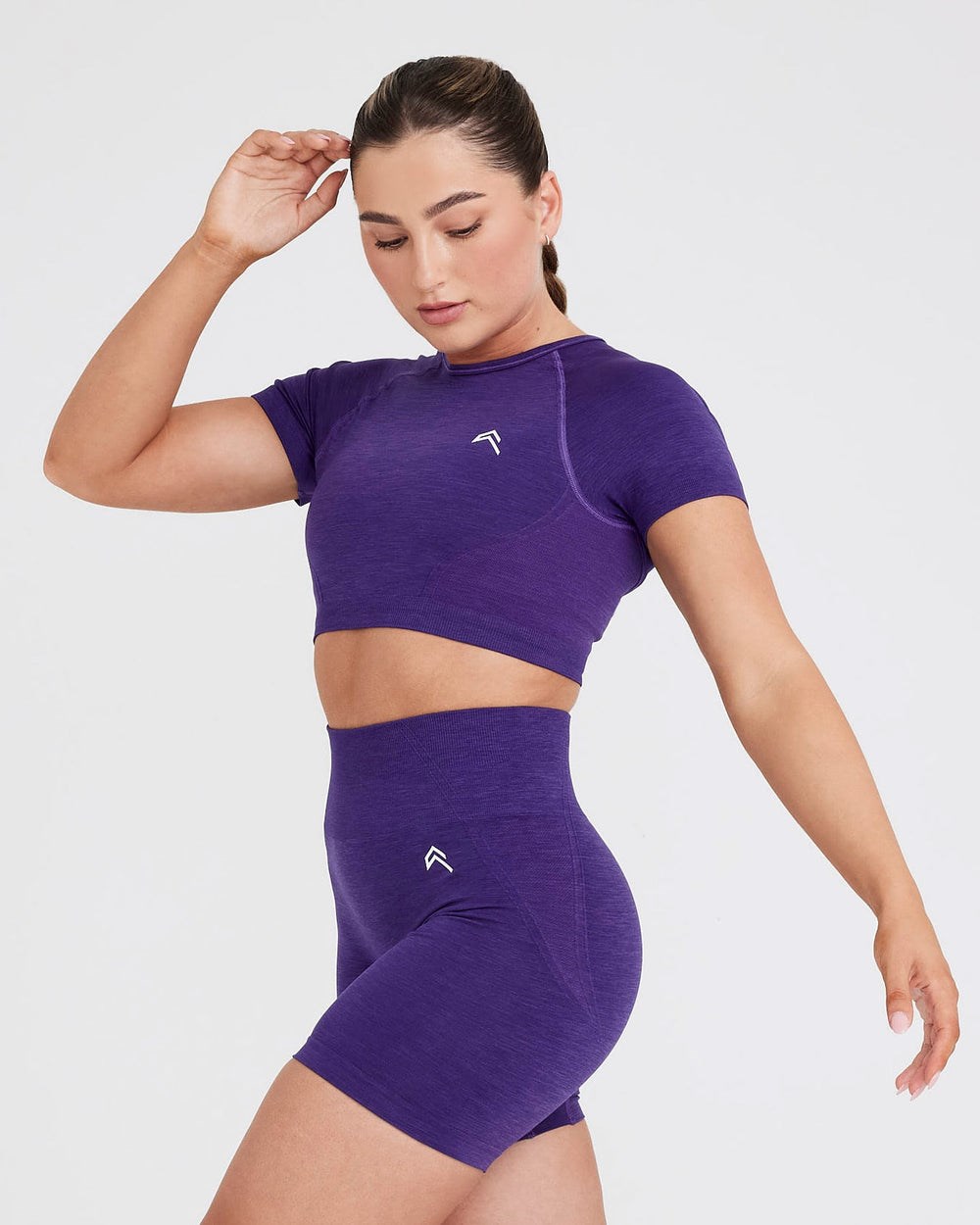 Amethyst Oner Active Effortless Seamless Short Sleeve Crop Top | 1475KLZCQ