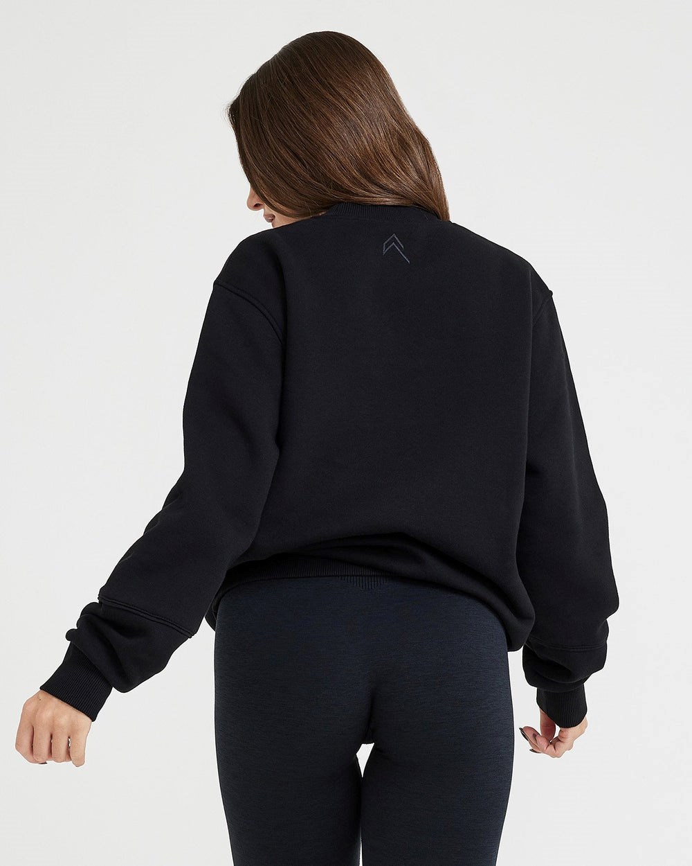 Black Oner Active Classic Lounge Oversized Crew Neck | 9845BTKRW