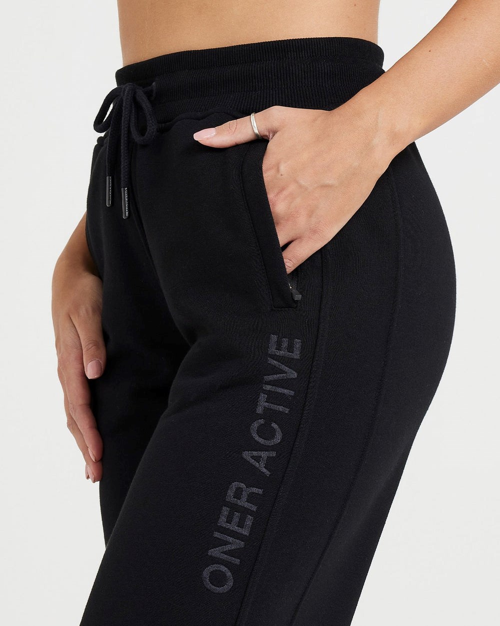 Black Oner Active Classic Lounge Straight Leg Jogger | 3542OZFRT