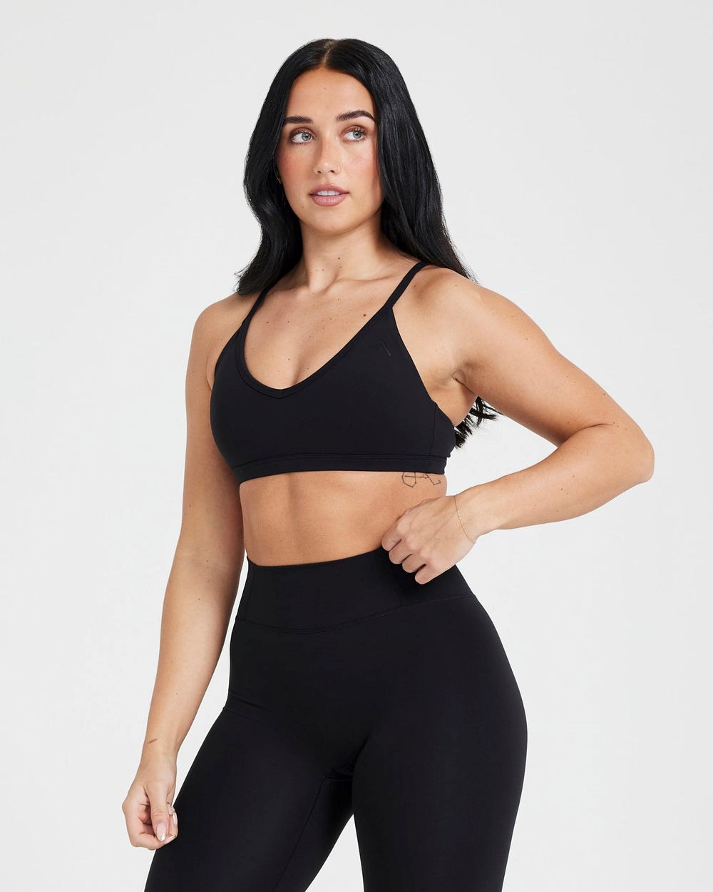 Black Oner Active Timeless Strappy Bralette | 6091OTFMV