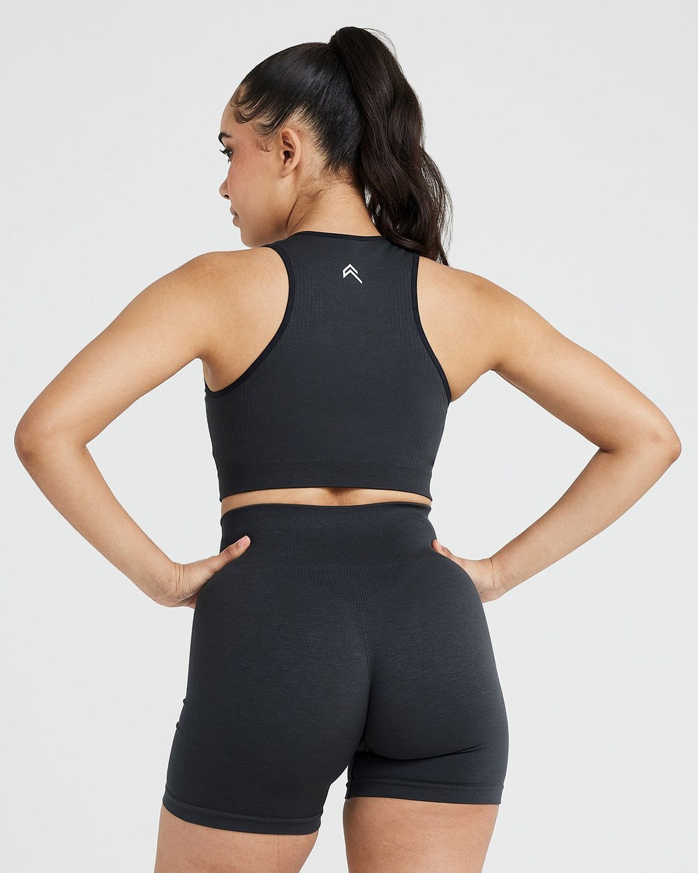 Coal Marl Oner Active Classic Seamless 2.0 Crop Top | 7946VMJTK