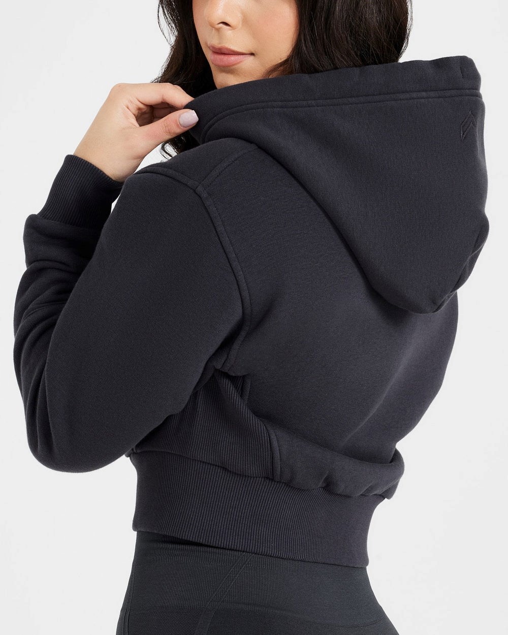 Coal Oner Active Classic Lounge Cropped Zip Through Hoodie | 8032HZLBW