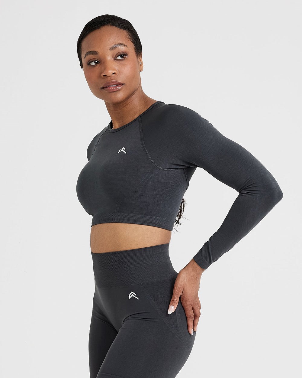 Coal Oner Active Effortless Seamless Long Sleeve Crop Top | 6297GJOZL