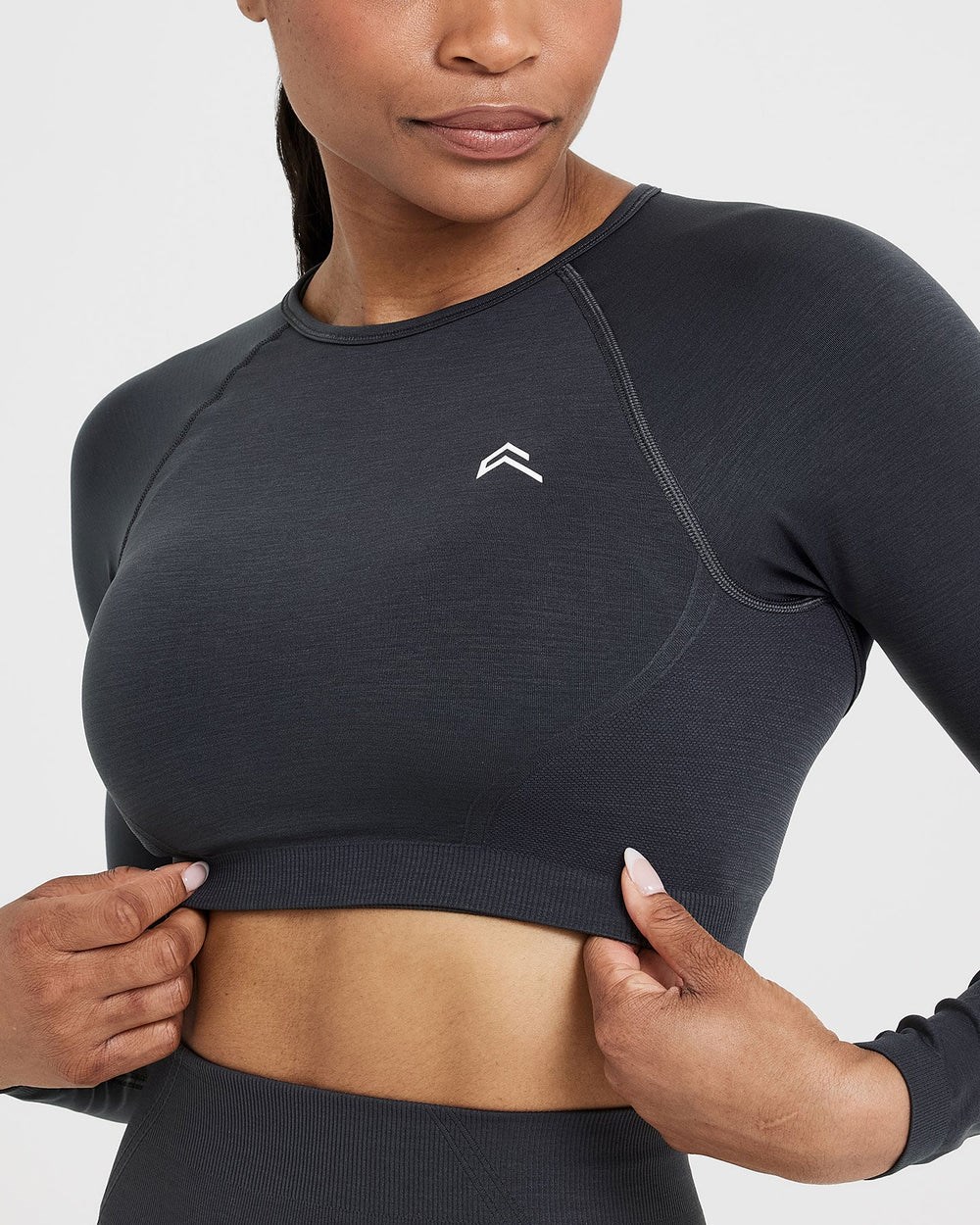 Coal Oner Active Effortless Seamless Long Sleeve Crop Top | 6297GJOZL