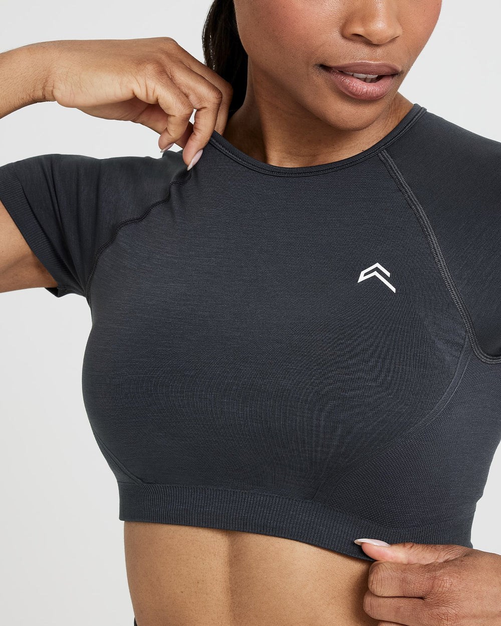 Coal Oner Active Effortless Seamless Short Sleeve Crop Top | 1765NTGWO