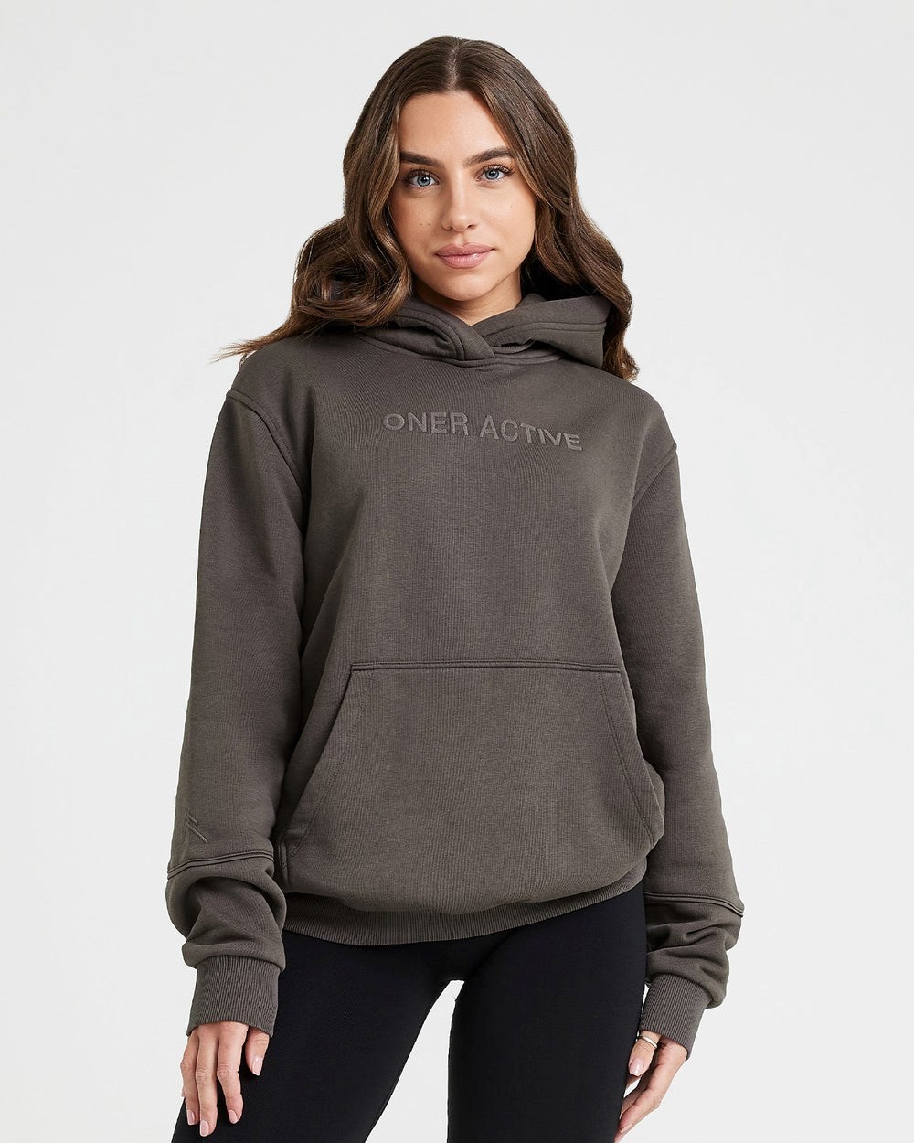 Deep Taupe Oner Active Classic Lounge Oversized Hoodie | 7056BKVYR