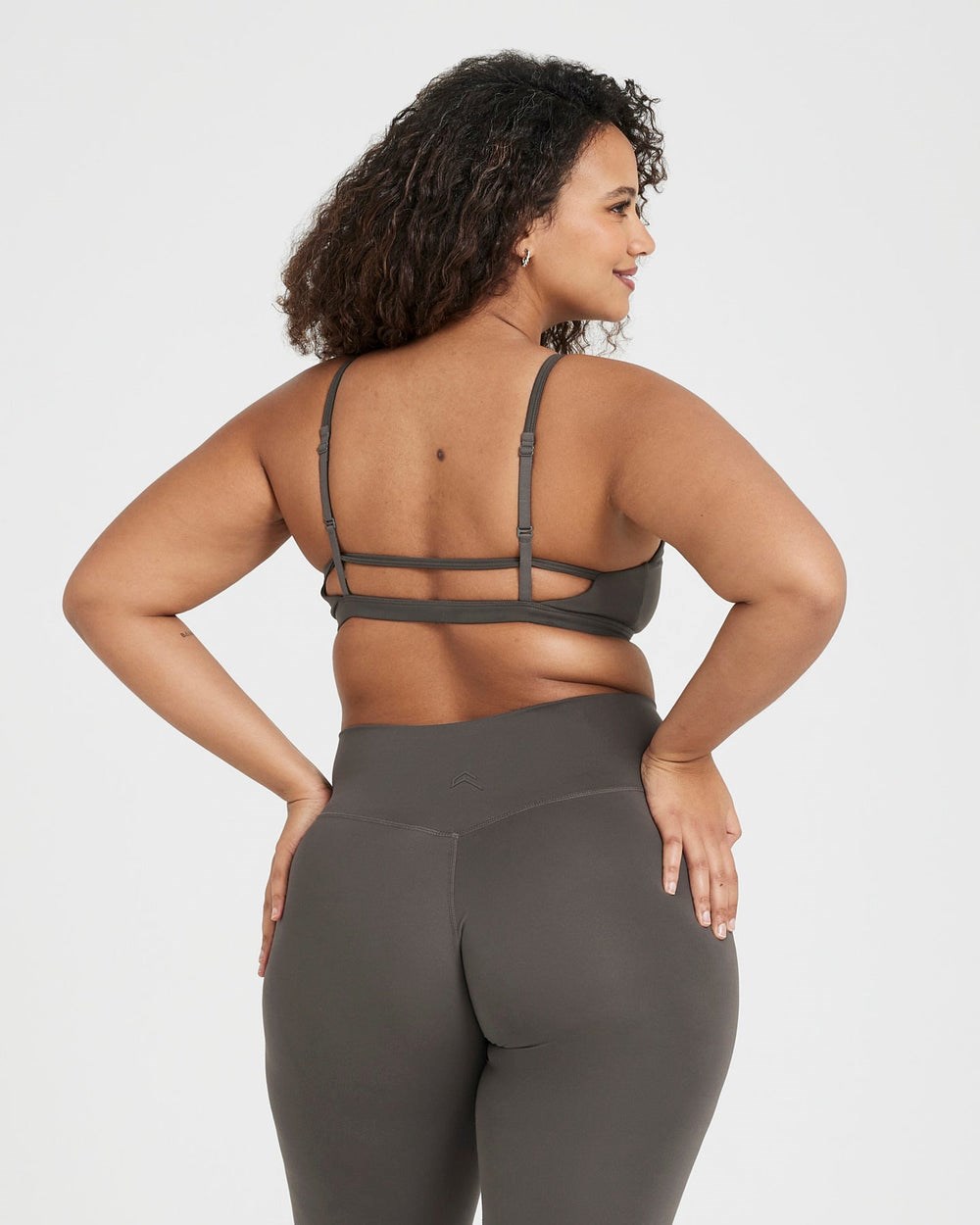 Deep Taupe Oner Active Timeless Strappy Bralette | 9314HPELJ