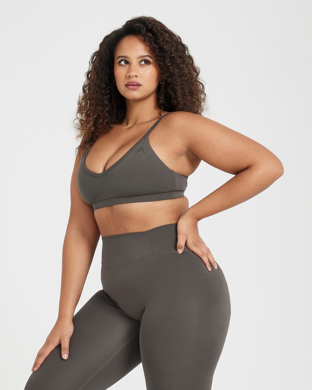 Deep Taupe Oner Active Timeless Strappy Bralette | 9314HPELJ