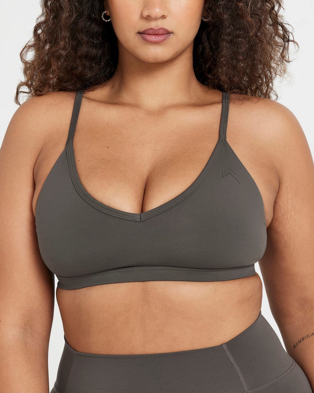 Deep Taupe Oner Active Timeless Strappy Bralette | 9314HPELJ