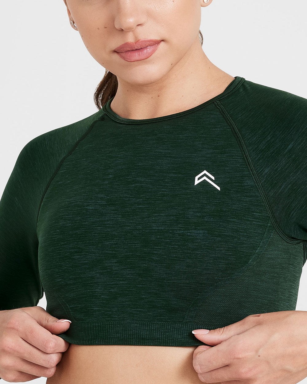 Evergreen Oner Active Effortless Seamless Long Sleeve Crop Top | 5781UMENX