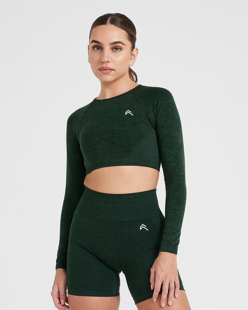 Evergreen Oner Active Effortless Seamless Long Sleeve Crop Top | 5781UMENX