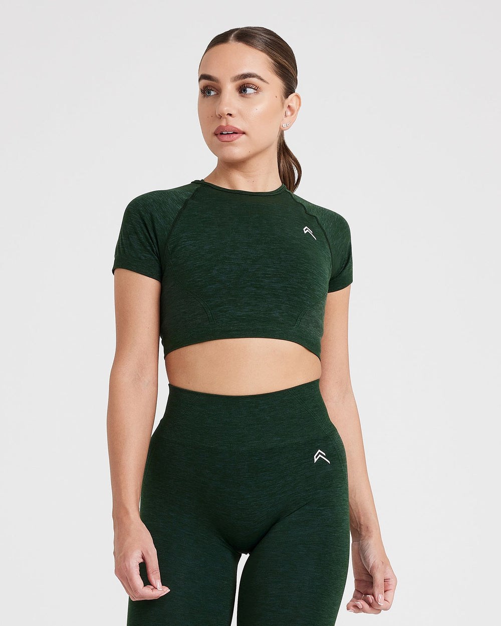 Evergreen Oner Active Effortless Seamless Short Sleeve Crop Top | 7081YRTWU