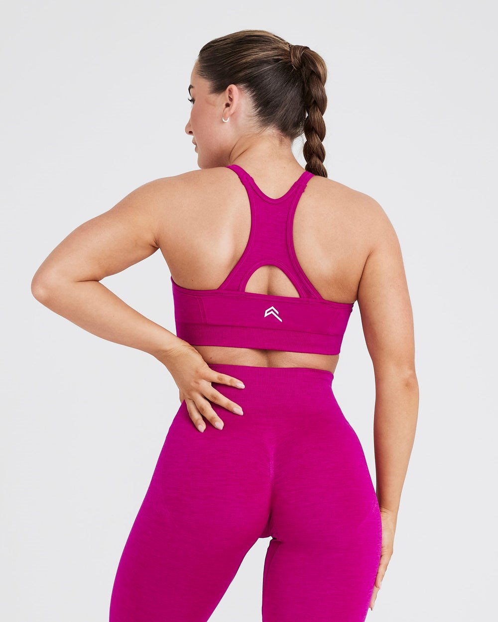 Fuchsia Oner Active Effortless Seamless High Neck Bralette | 6792YBFCH