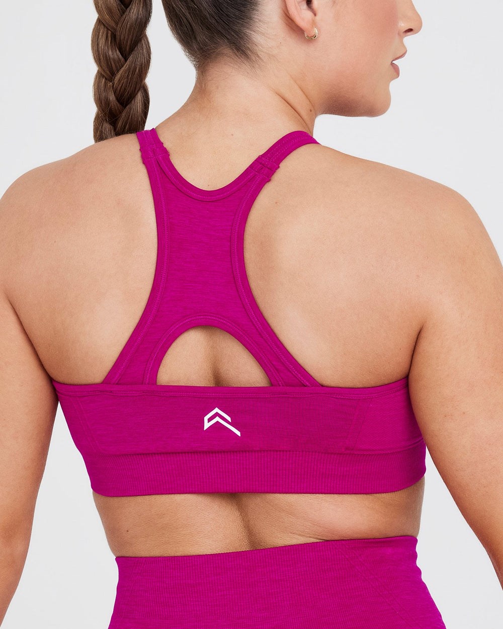 Fuchsia Oner Active Effortless Seamless High Neck Bralette | 6792YBFCH