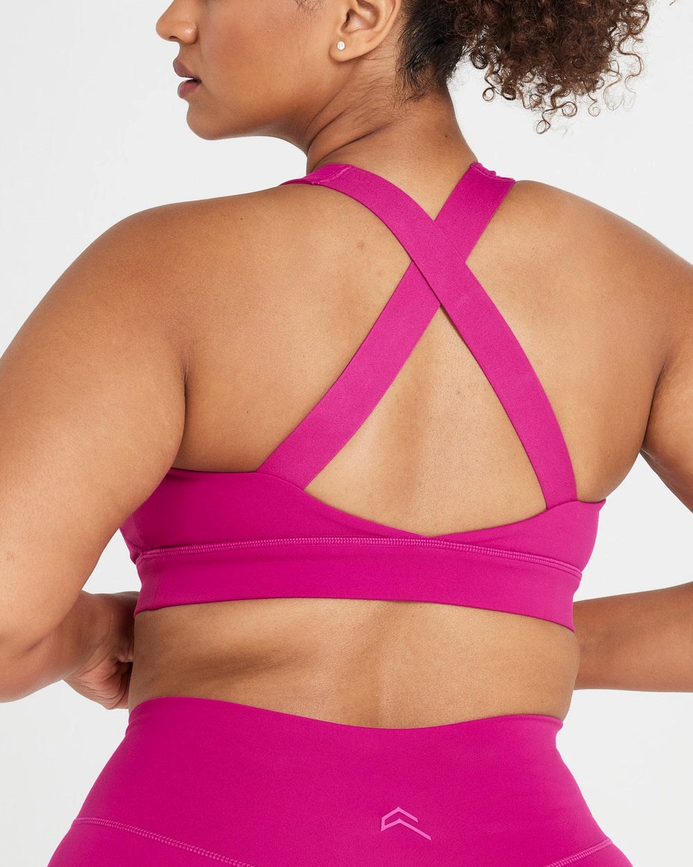 Fuchsia Oner Active Timeless Square Neck Bralette | 4659CDBHA