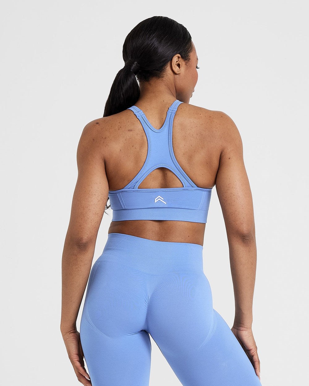 Light Denim Oner Active Effortless Seamless High Neck Bralette | 1783XETLO