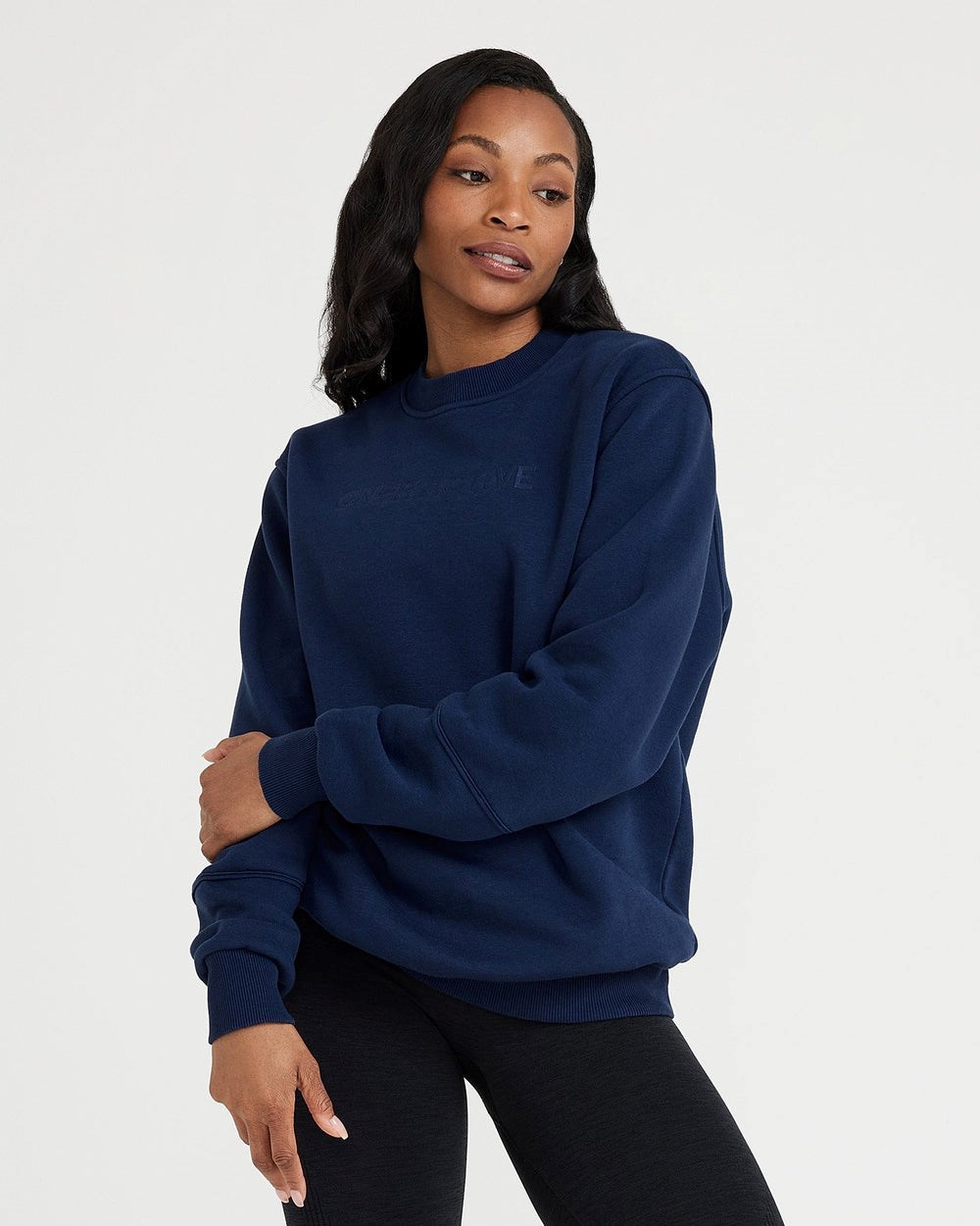 Midnight Oner Active Classic Lounge Oversized Crew Neck | 3765THGCR