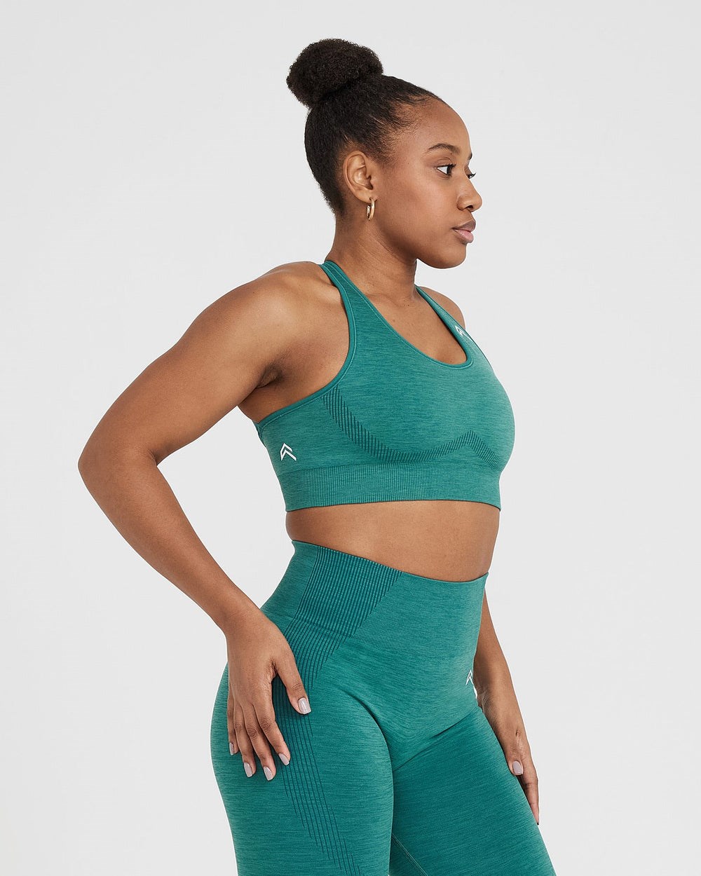 Mineral Green Marl Oner Active Classic Seamless 2.0 Bralette | 1582BKWRM