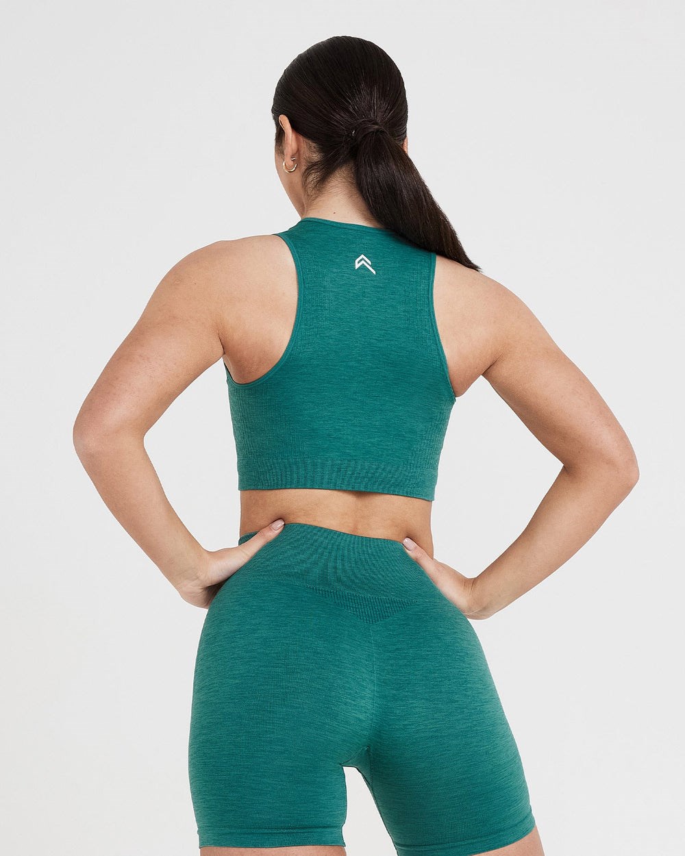 Mineral Green Marl Oner Active Classic Seamless 2.0 Crop Top | 5413CRBDV