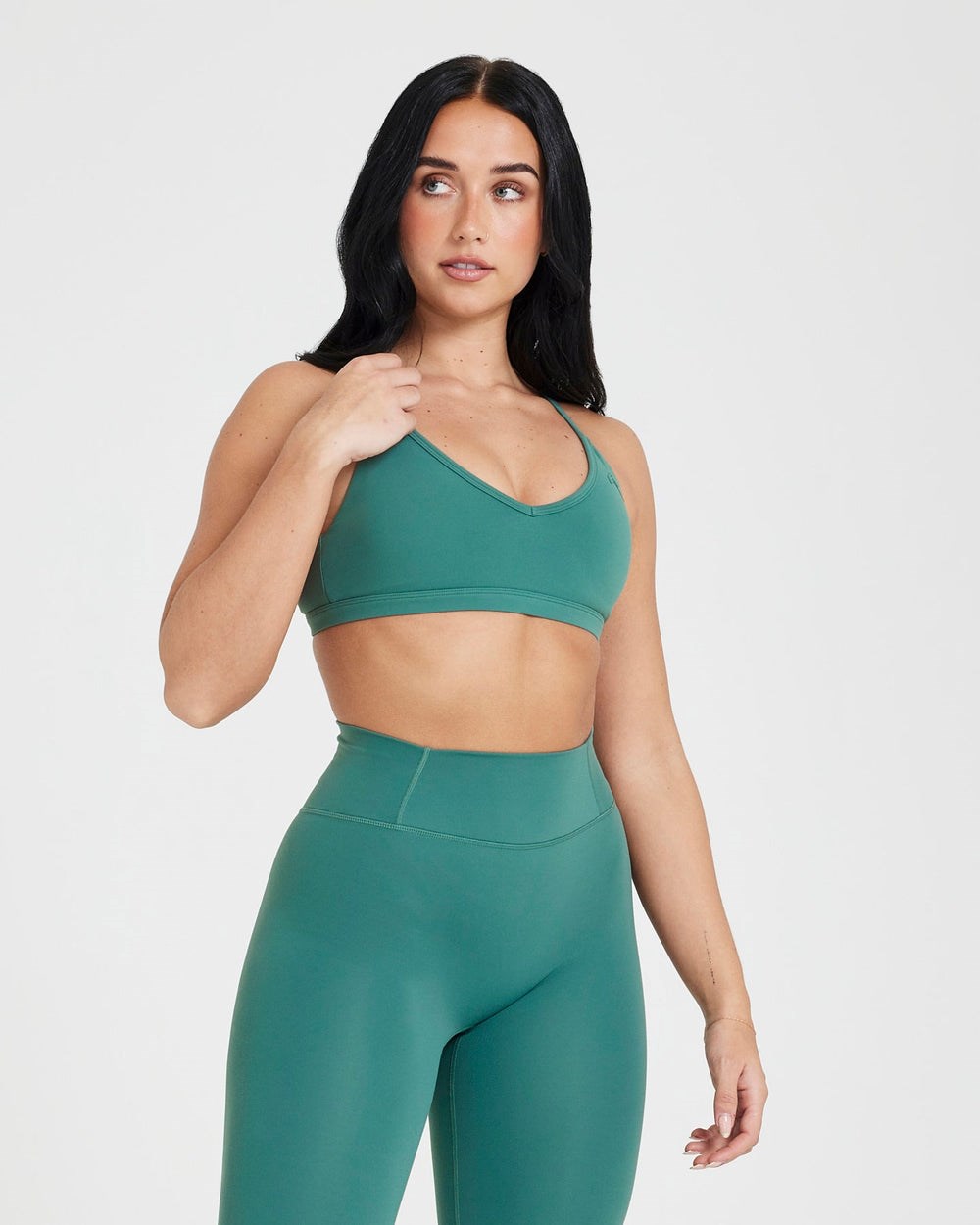 Mineral Green Oner Active Timeless Strappy Bralette | 5631ZAOSJ