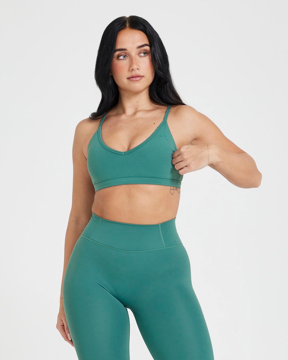 Mineral Green Oner Active Timeless Strappy Bralette | 5631ZAOSJ