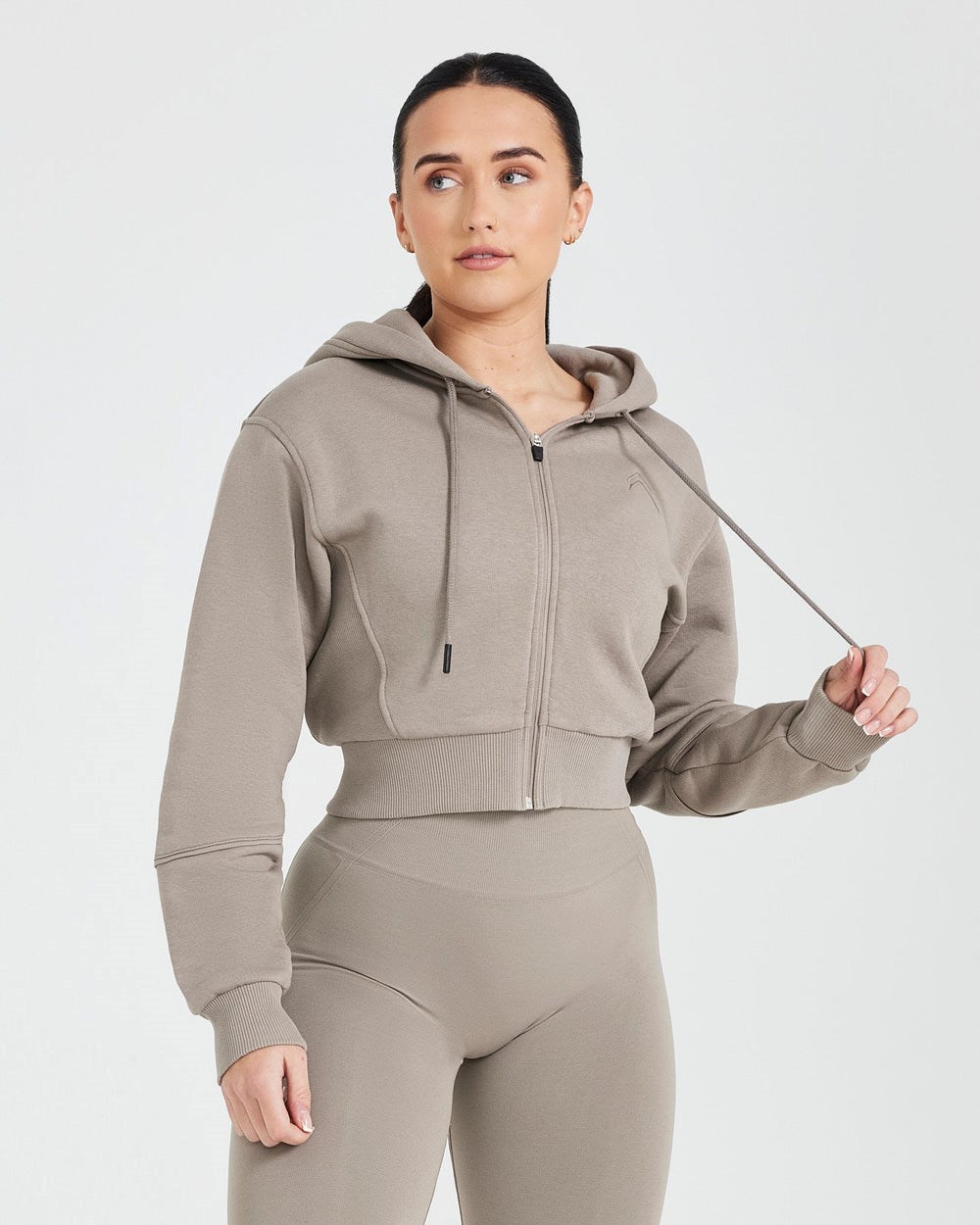 Minky Oner Active Classic Lounge Cropped Zip Through Hoodie | 6819PXTAF