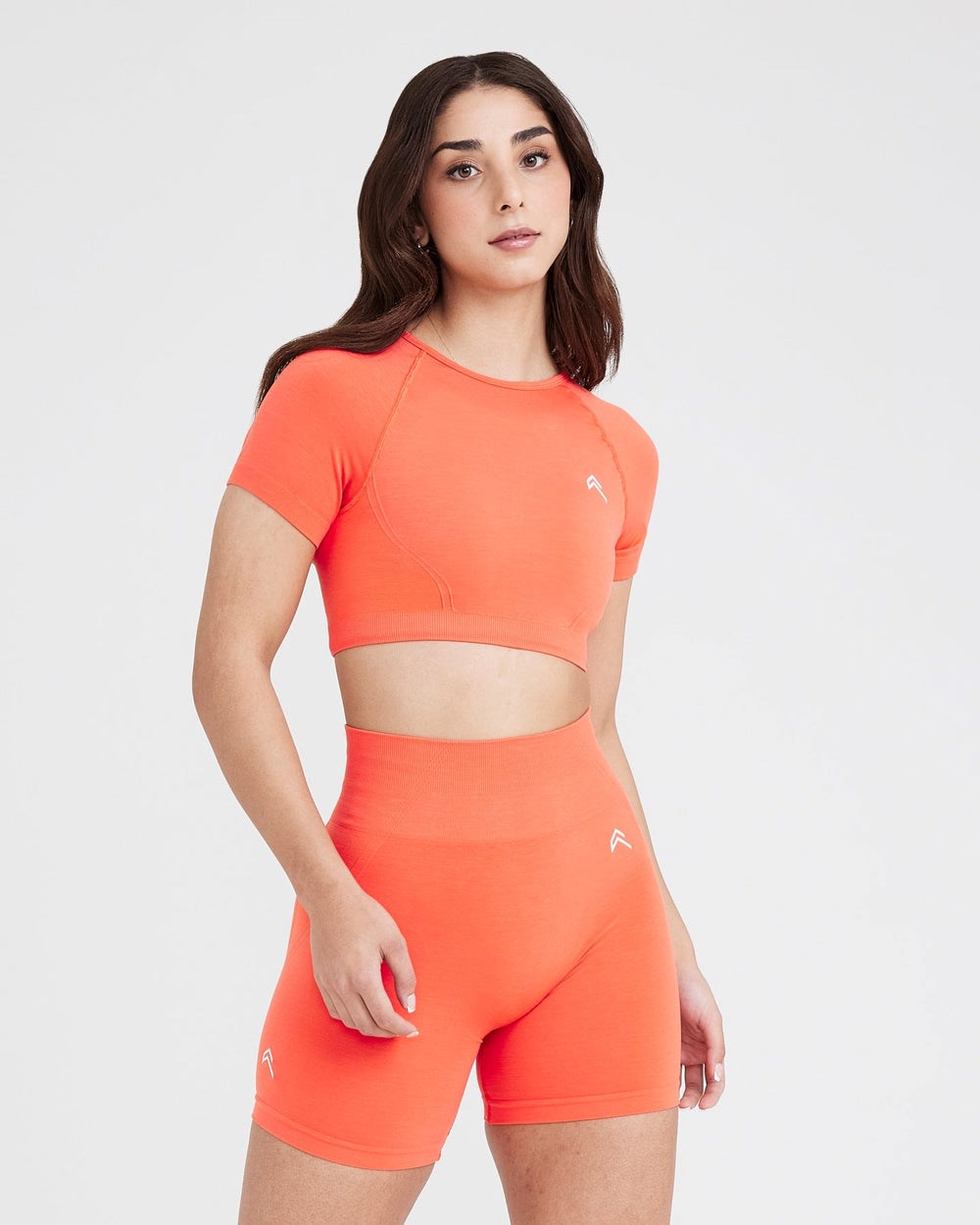 Peach Blossom Oner Active Effortless Seamless Short Sleeve Crop Top | 2347JLMND