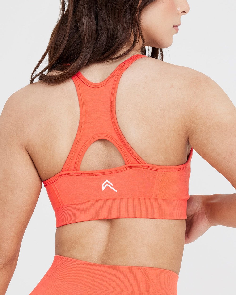 Peach Blossom Oner Active Effortless Seamless High Neck Bralette | 8407KFHXQ