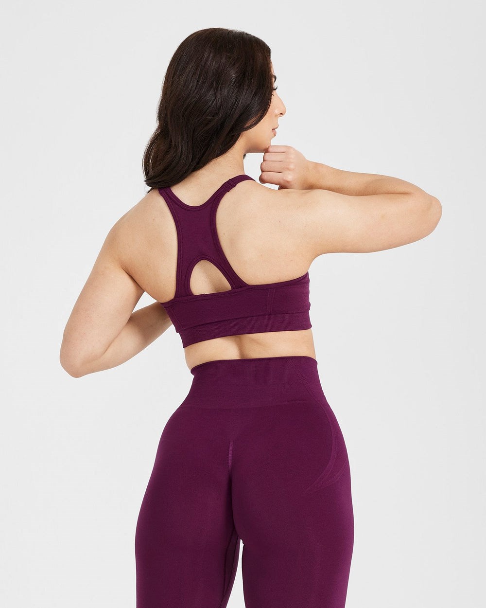 Ripe Fig Oner Active Effortless Seamless High Neck Bralette | 4591SHRPG