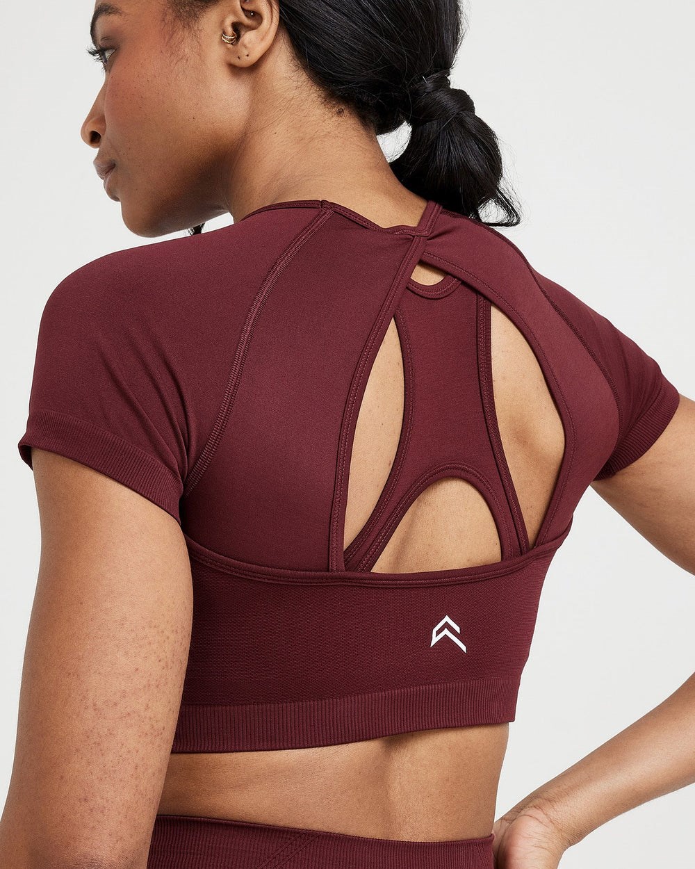 Rosewood Oner Active Effortless Seamless Short Sleeve Crop Top | 5241XZNQR