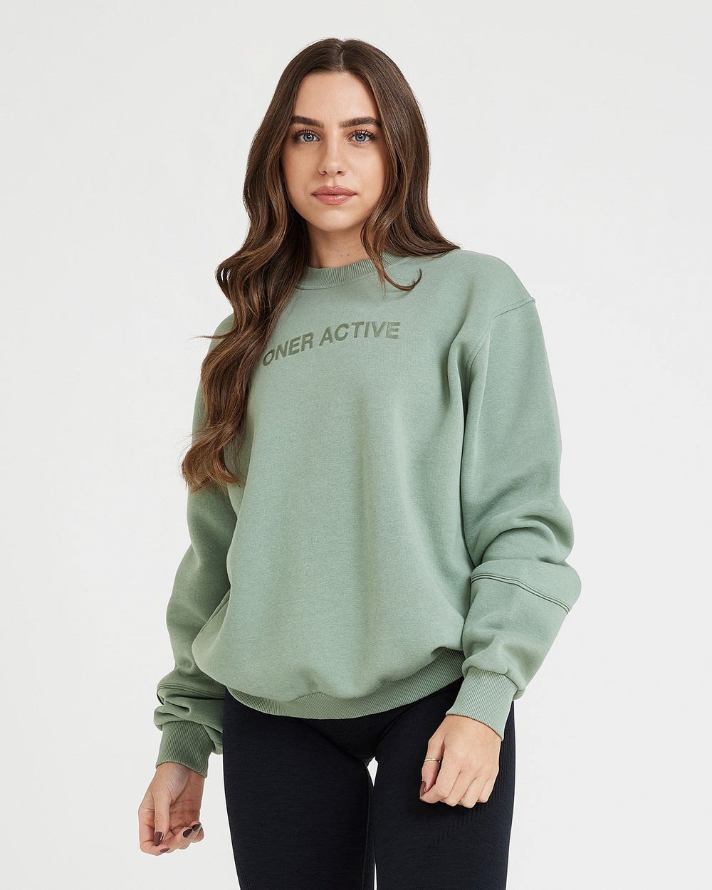 Sage Oner Active Classic Lounge Oversized Crew Neck | 8406LTAPI