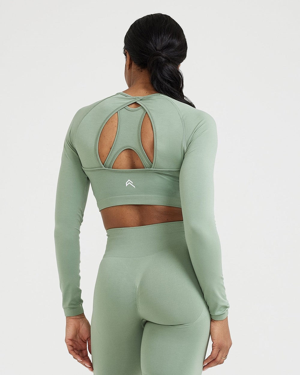 Sage Oner Active Effortless Seamless Long Sleeve Crop Top | 3781BPZKO