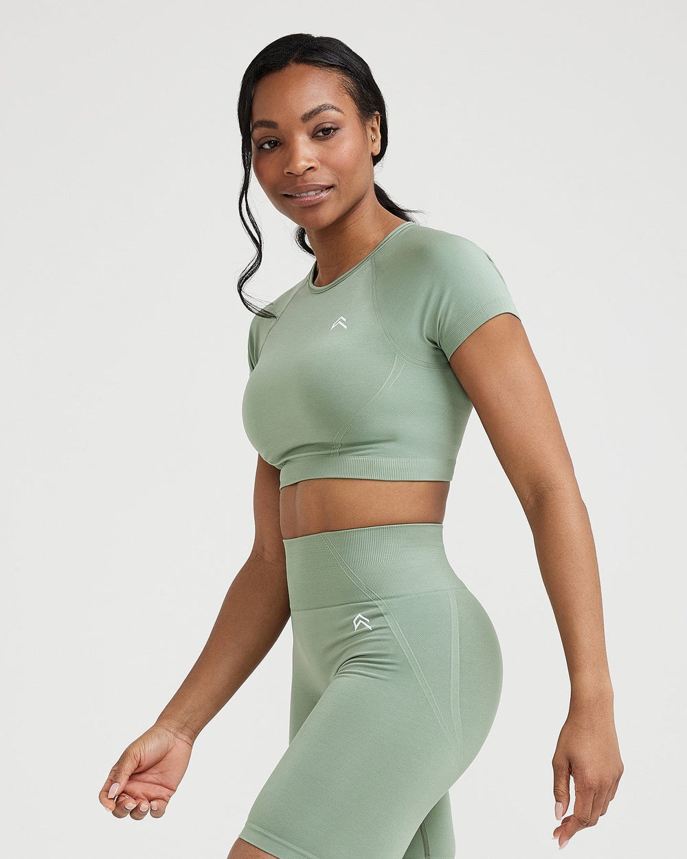 Sage Oner Active Effortless Seamless Short Sleeve Crop Top | 6985VSOMA