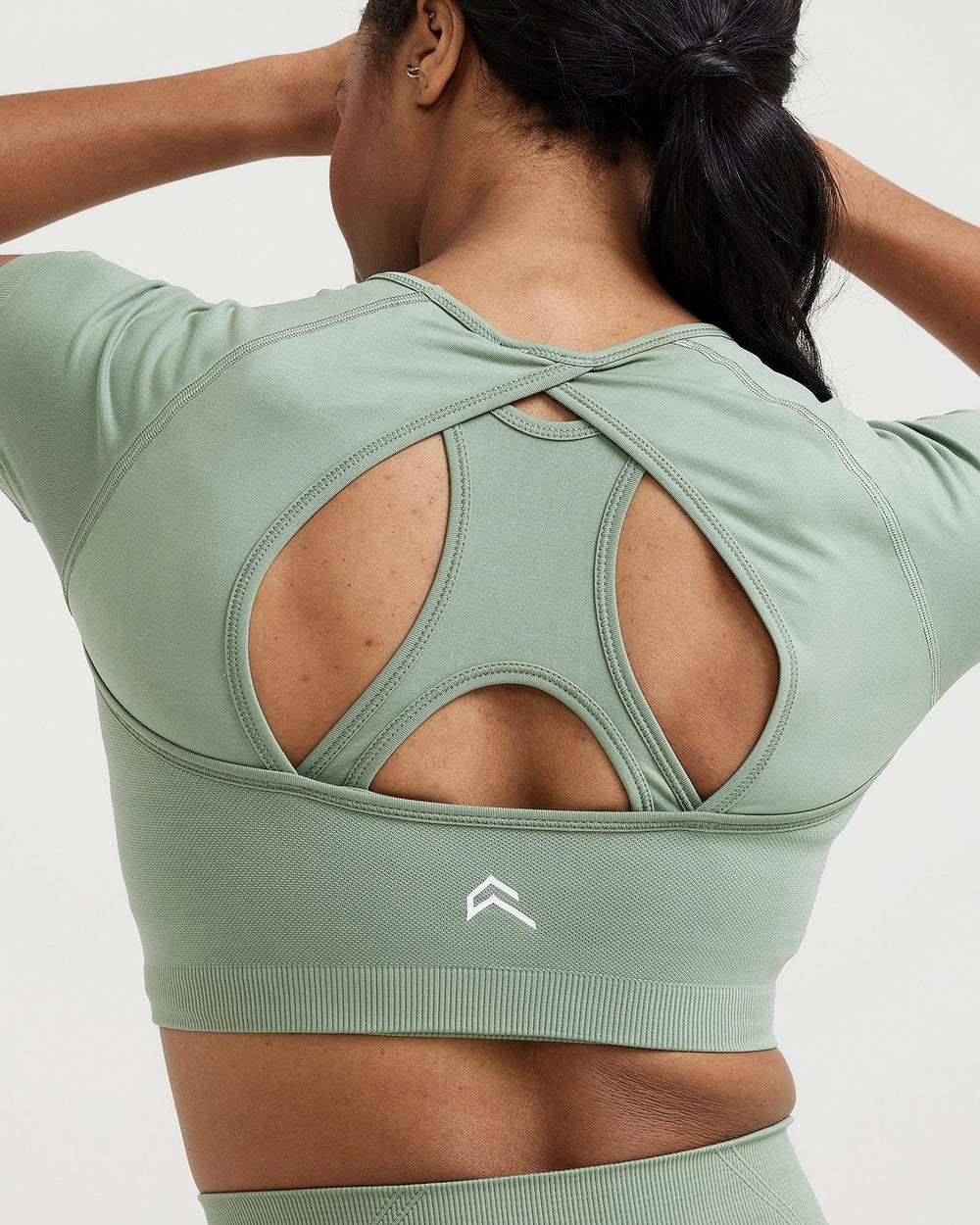 Sage Oner Active Effortless Seamless Short Sleeve Crop Top | 6985VSOMA