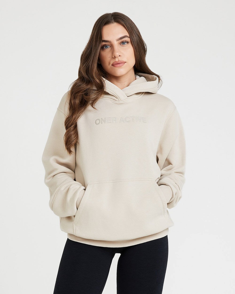 Sand Oner Active Classic Lounge Oversized Hoodie | 0629USVCN