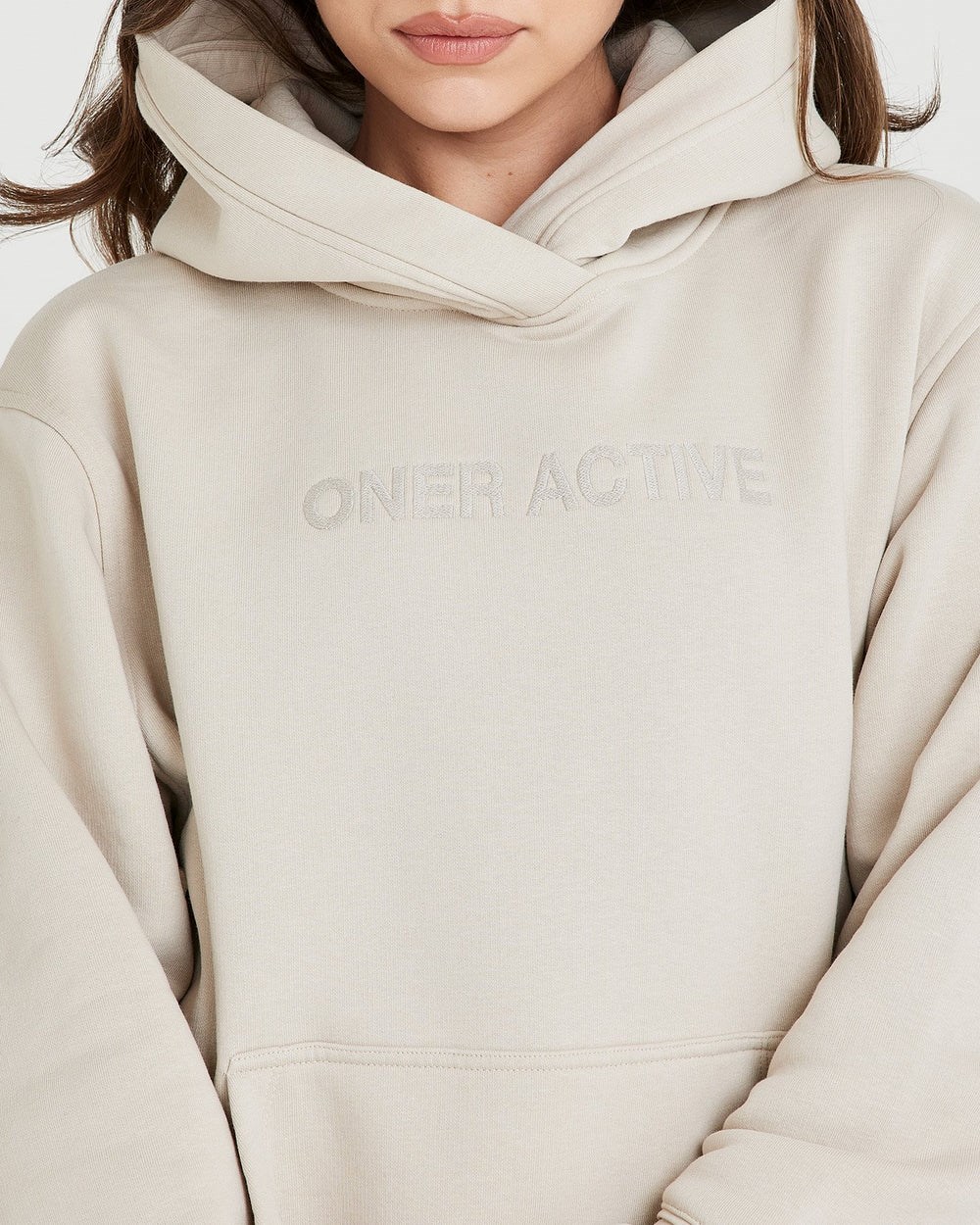 Sand Oner Active Classic Lounge Oversized Hoodie | 0629USVCN