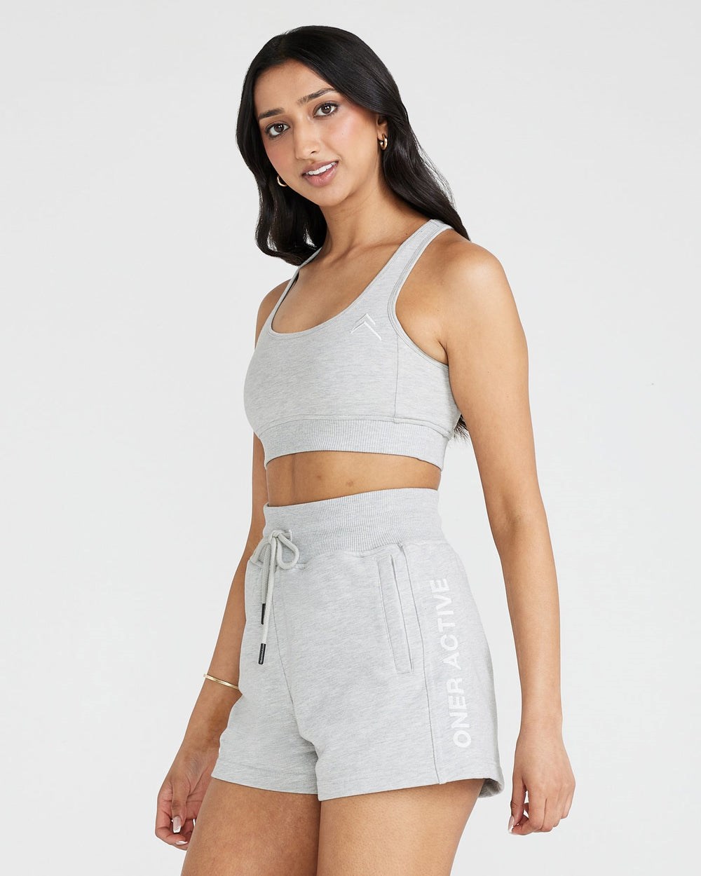 Silver Marl Oner Active Classic Lounge Bralette | 9842UZIOP