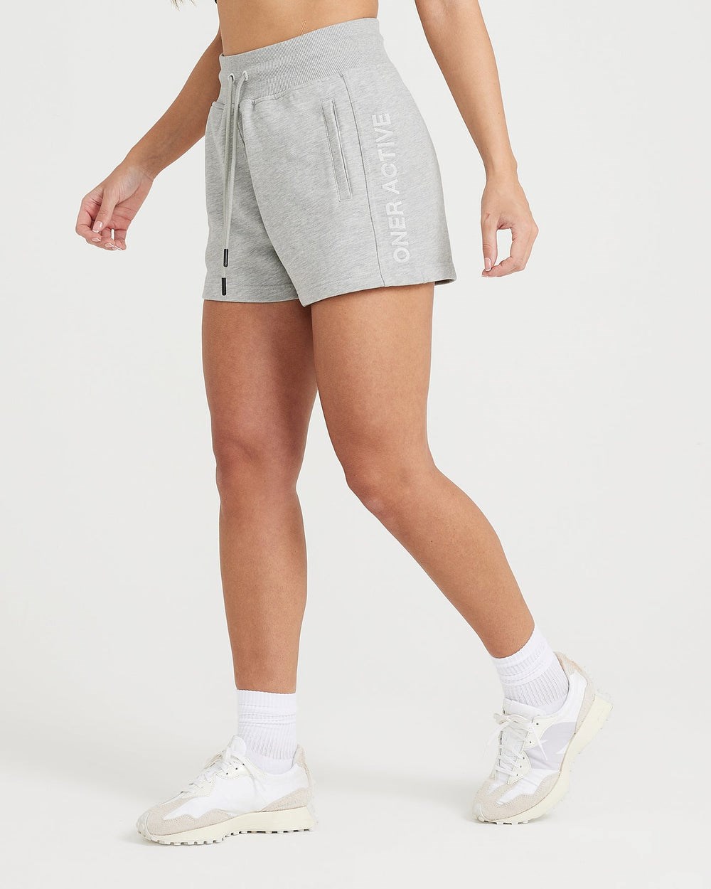 Silver Marl Oner Active Classic Lounge Lightweight Shorts | 3816MRJVY