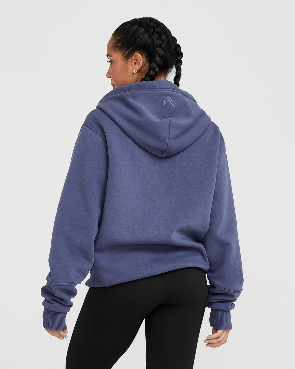 Slate Blue Oner Active Classic Lounge Oversized Zip Through Hoodie | 0954OYSMJ