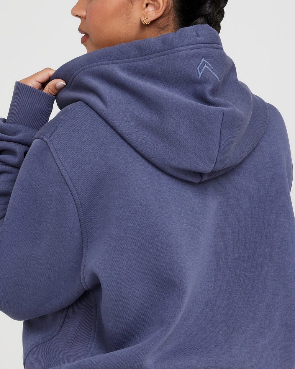 Slate Blue Oner Active Classic Lounge Oversized Zip Through Hoodie | 0954OYSMJ