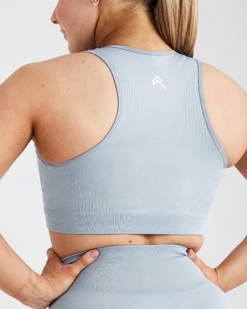 Smoke Grey Marl Oner Active Classic Seamless 2.0 Crop Top | 9827HPNTE