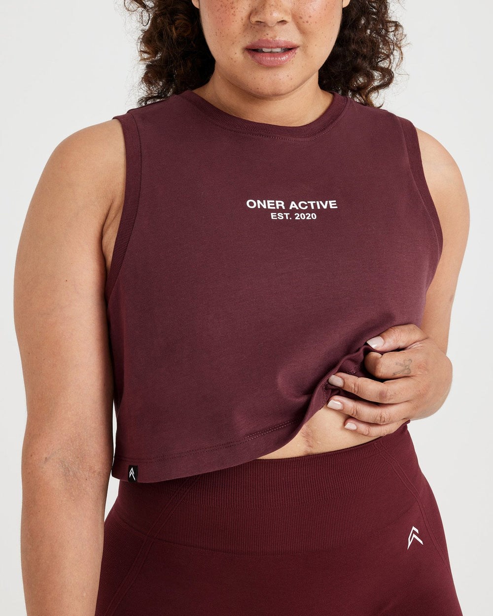 Washed Rosewood Oner Active Graphic Jersey Tank | 5087IVAPQ