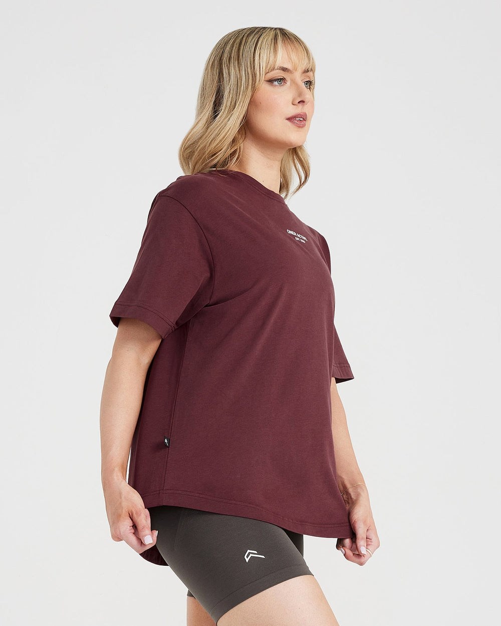 Washed Rosewood Oner Active Graphic Oversized Short Sleeve Tee | 1073FXHYQ