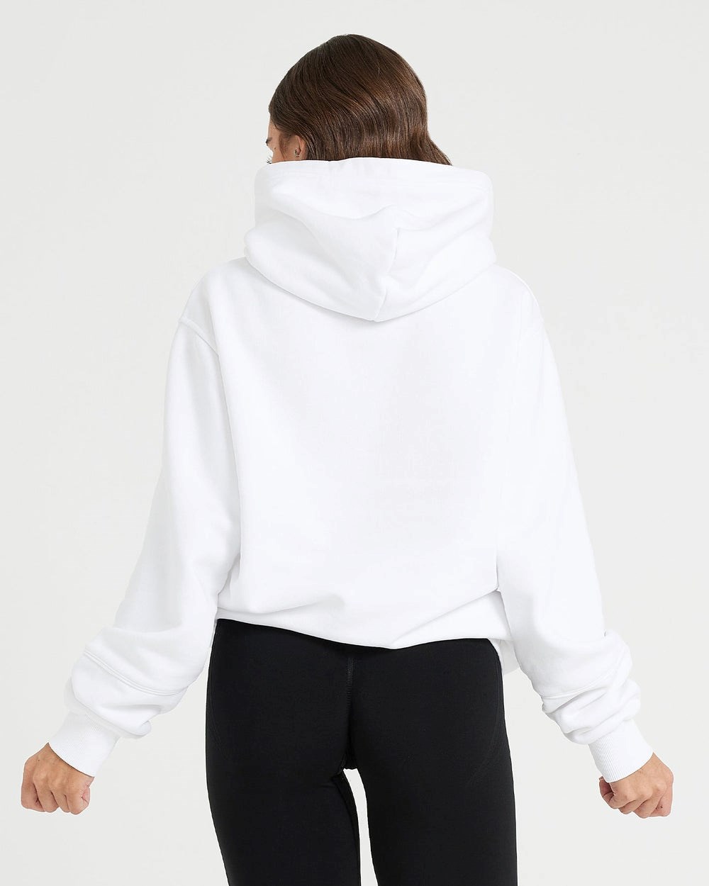 White Oner Active Classic Lounge Oversized Hoodie | 8031SJNXK