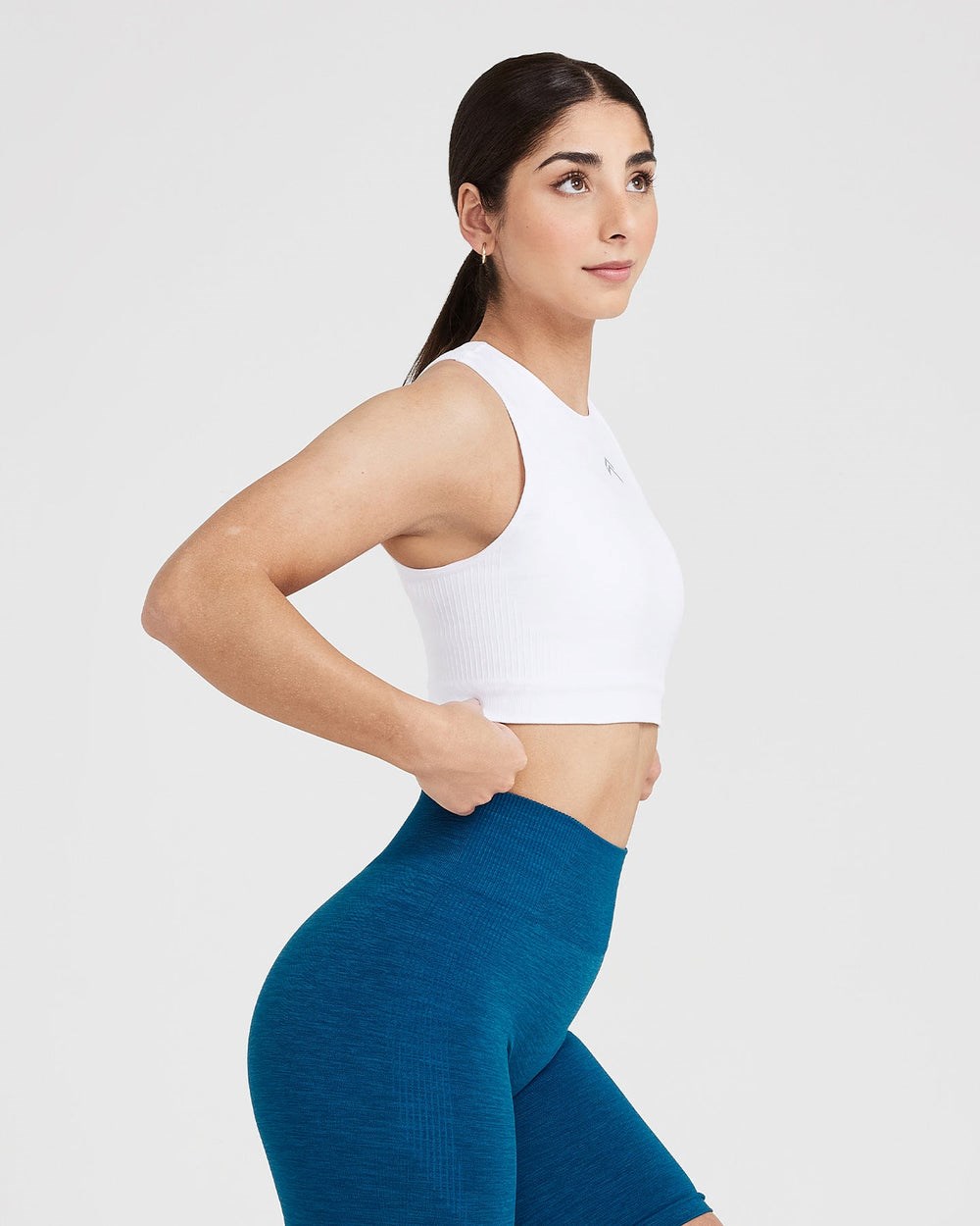 White Oner Active Classic Seamless 2.0 Crop Top | 5401PCALD