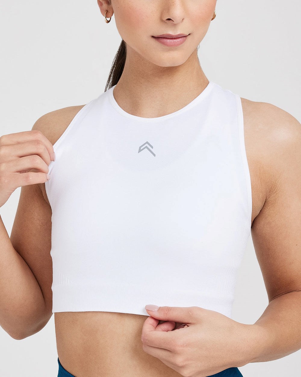 White Oner Active Classic Seamless 2.0 Crop Top | 5401PCALD