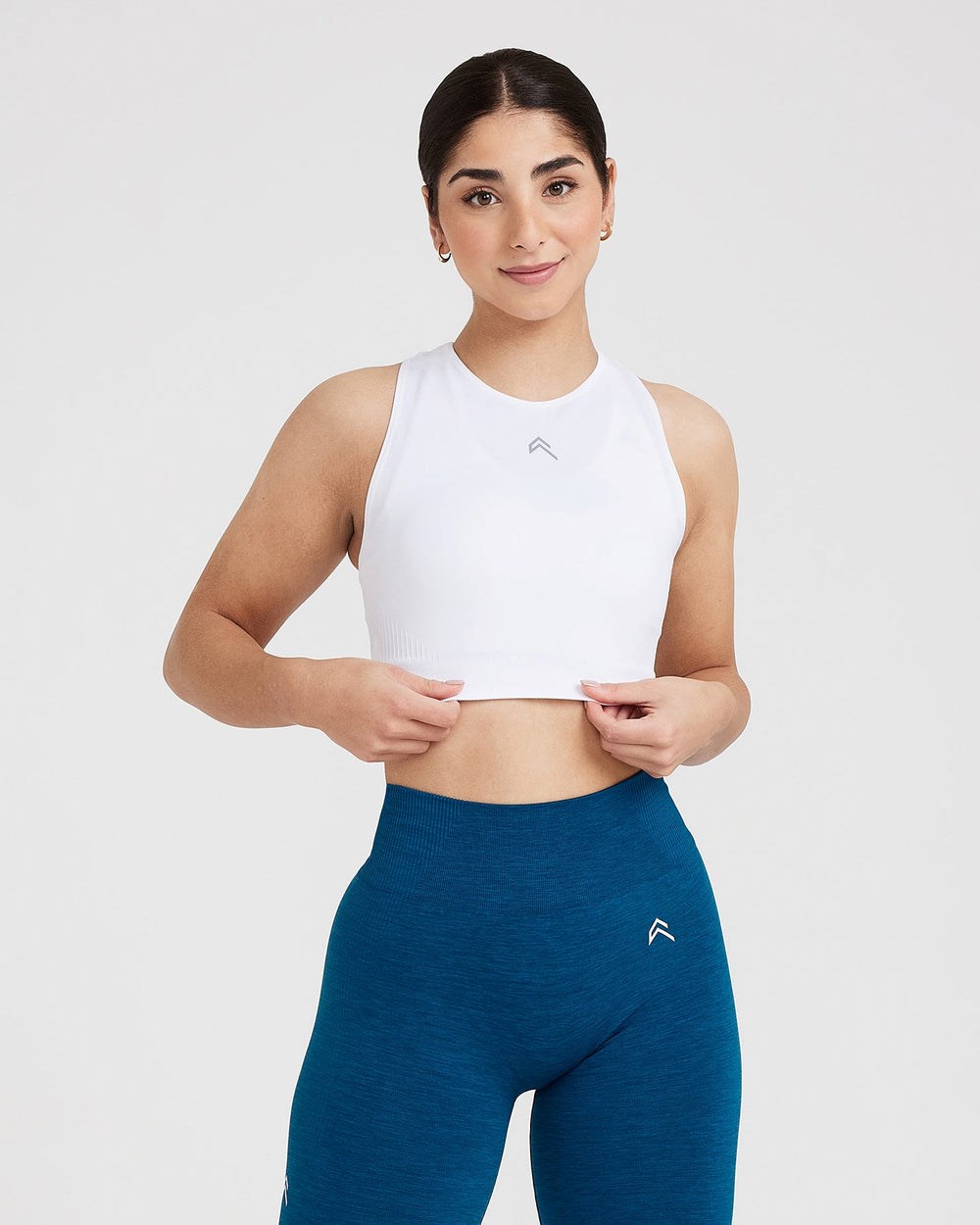 White Oner Active Classic Seamless 2.0 Crop Top | 5401PCALD