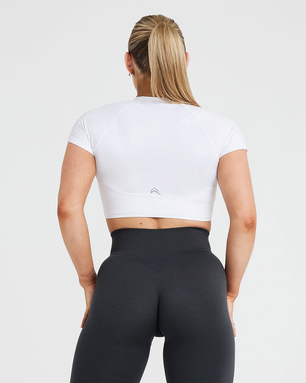 White Oner Active Classic Seamless 2.0 Short Sleeve Crop Top | 6718ARXUL